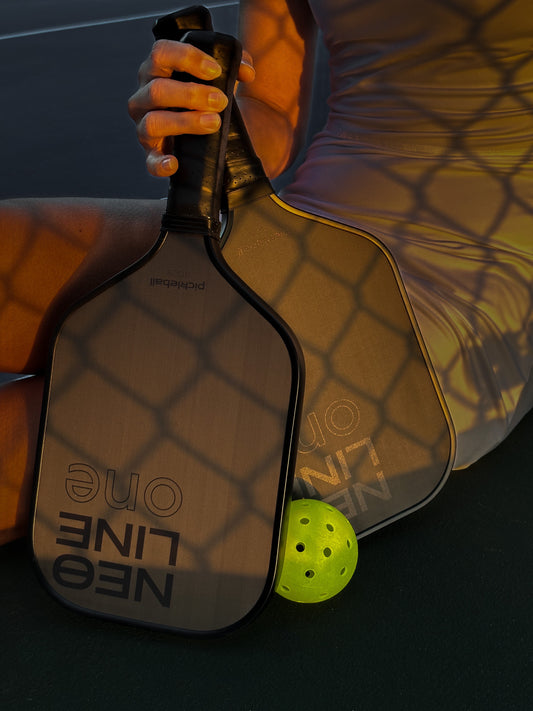 Beginner friendly pickleball paddles. The design, material, and structure of each paddle are clearly visible, highlighting their user-friendly features suitable for beginners.