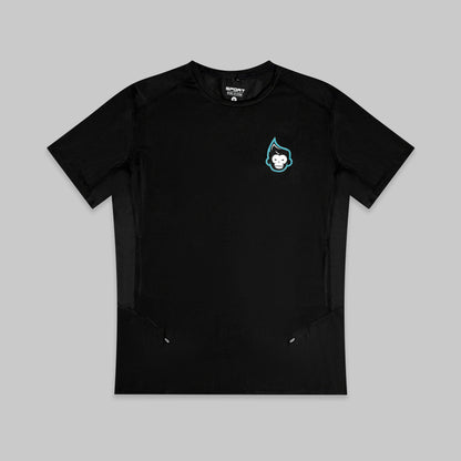 Apes Short Sleeve Athletic Slim Fit T-shirt in Black