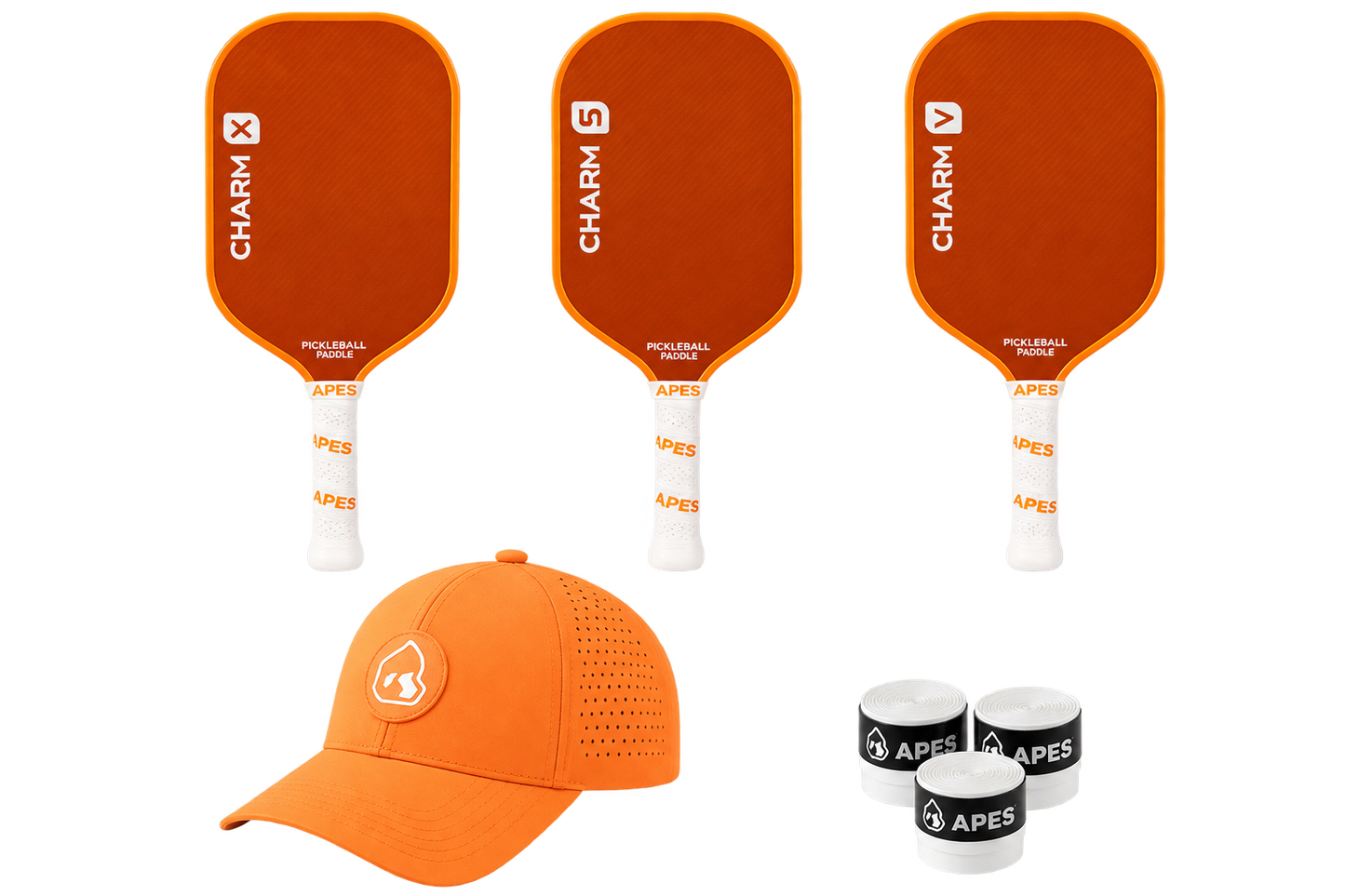 Charm Bundle (Charm + Orange Hat + White Overgips)